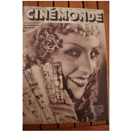 Magazine Cinemonde 1932 Colette Darfeuil