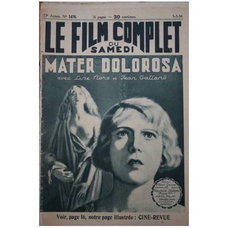 Line Noro Jean Galland Jean Servais Abel Gance Mater dolorosa