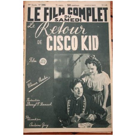 Warner Baxter Cesar Romero Lynn Bari Return of the Cisco Kid