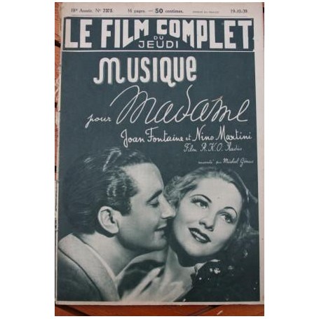 Joan Fontaine Nino Martini Alan Hale Joan Fontaine Music for Madame