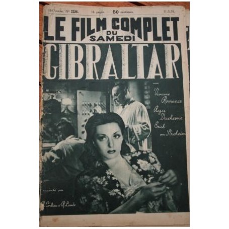 Viviane Romance Erich Von Stroheim Roger Duchesne Gibraltar Fedor Ozep