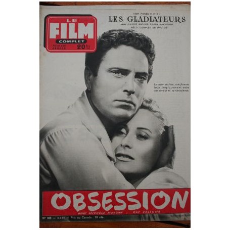 Raf Vallone Michele Morgan Marthe Mercadier Obsession Jean Delannoy