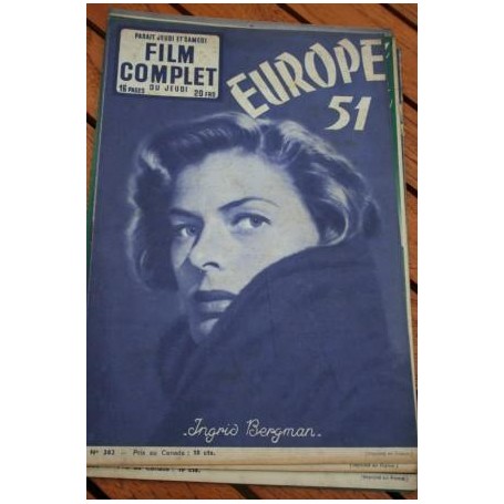 Ingrid Bergman Alexander Knox Ettore Giannini Europe 51 Roberto Rossellini