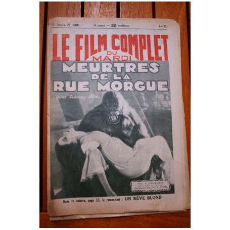 Murders In The Rue Morgue Bela Lugosi Sidney Fox Robert Florey