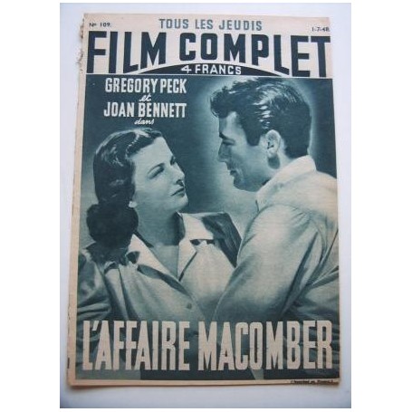 Gregory Peck Joan Bennett Robert Preston The Macomber Affair Zoltan Korda