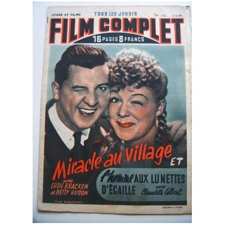 Betty Hutton Eddie Bracken The Miracle of Morgan's Creek Preston Sturges Claudette Colbert Don Ameche